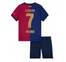 Barcelona Ferran Torres #7 Koszulka Podstawowa dzieci 2024-25 Krótki Rękaw (+ krótkie spodenki)